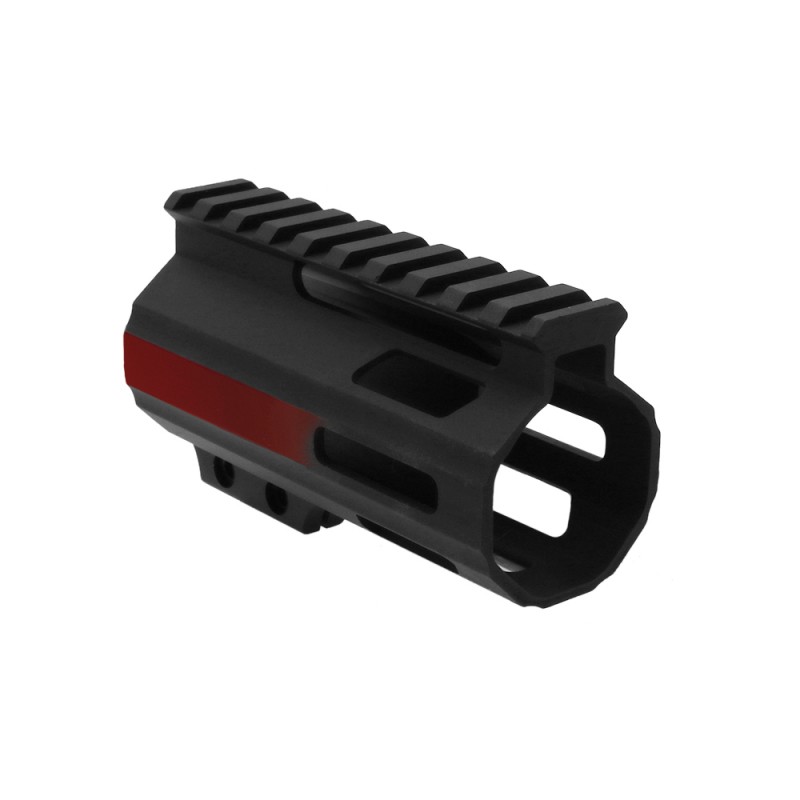 CERAKOTE GRADIENT RUBY RED | AR-15 4" Parallelogram M-Lok Handguard - Made in USA