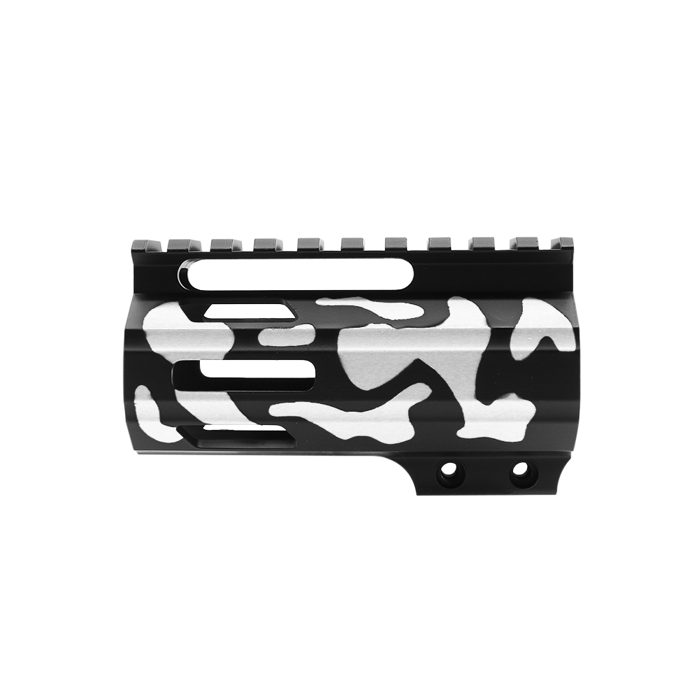 CERAKOTE CAMO WHI | AR-15 4" Parallelogram M-Lok Handguard - Base BLK - Pattern - WHI - Made in USA CERAKOTE CAMO WHI | AR-15 4" Parallelogram M-Lok Handguard - Base BLK - Pattern - WHI - Made in USA