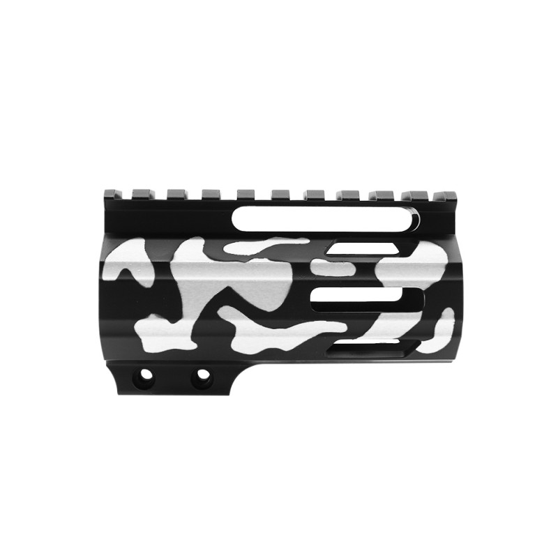 CERAKOTE CAMO WHI | AR-15 4" Parallelogram M-Lok Handguard - Base BLK - Pattern - WHI - Made in USA CERAKOTE CAMO WHI | AR-15 4" Parallelogram M-Lok Handguard - Base BLK - Pattern - WHI - Made in USA