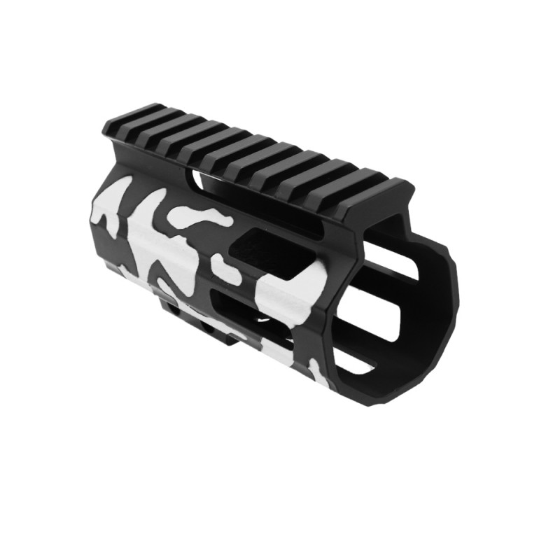 CERAKOTE CAMO WHI | AR-15 4" Parallelogram M-Lok Handguard - Base BLK - Pattern - WHI - Made in USA CERAKOTE CAMO WHI | AR-15 4" Parallelogram M-Lok Handguard - Base BLK - Pattern - WHI - Made in USA
