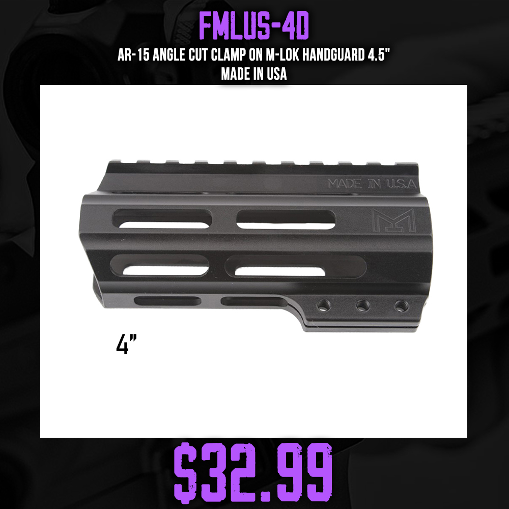 AR-15 Angle Cut Clamp on M-LOK Handguard 4.5" | Made in USA