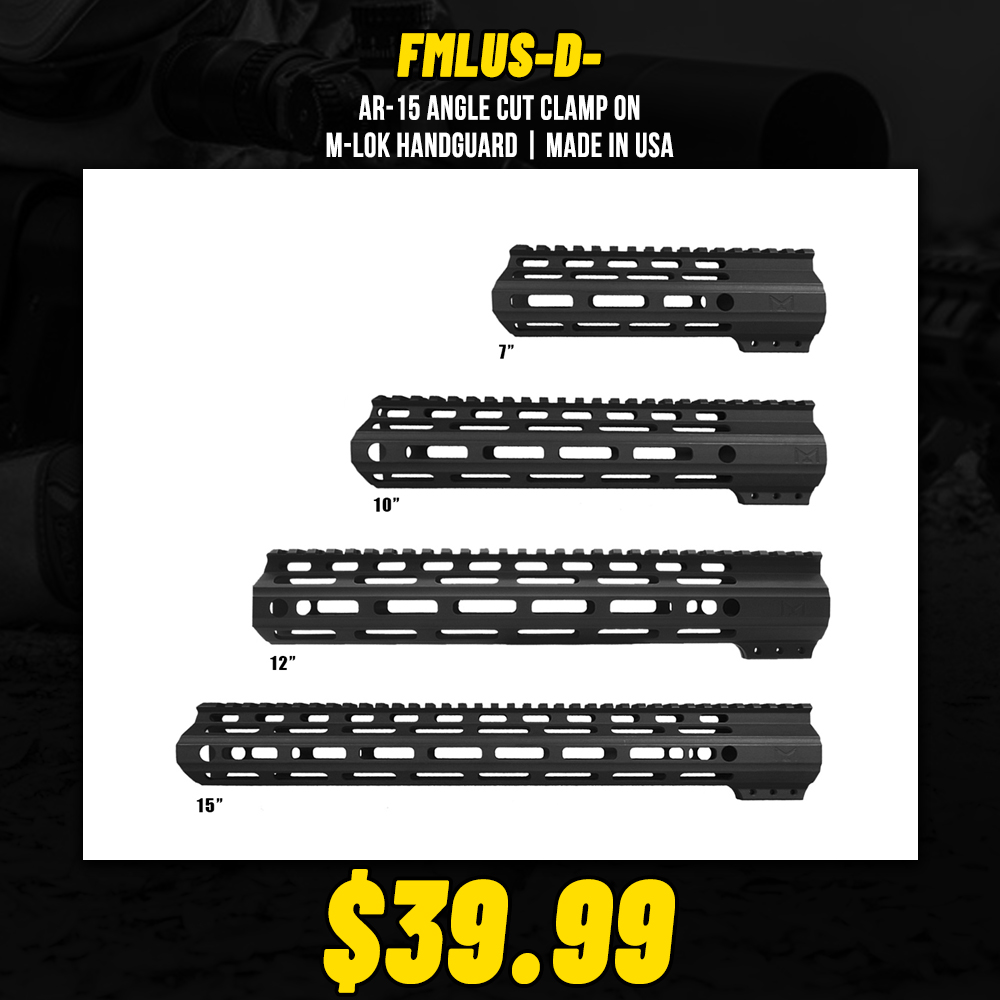AR-15 Angle Cut Clamp on M-LOK Handguard | Made in USA AR-15 Angle Cut Clamp on M-LOK Handguard | Made in USA