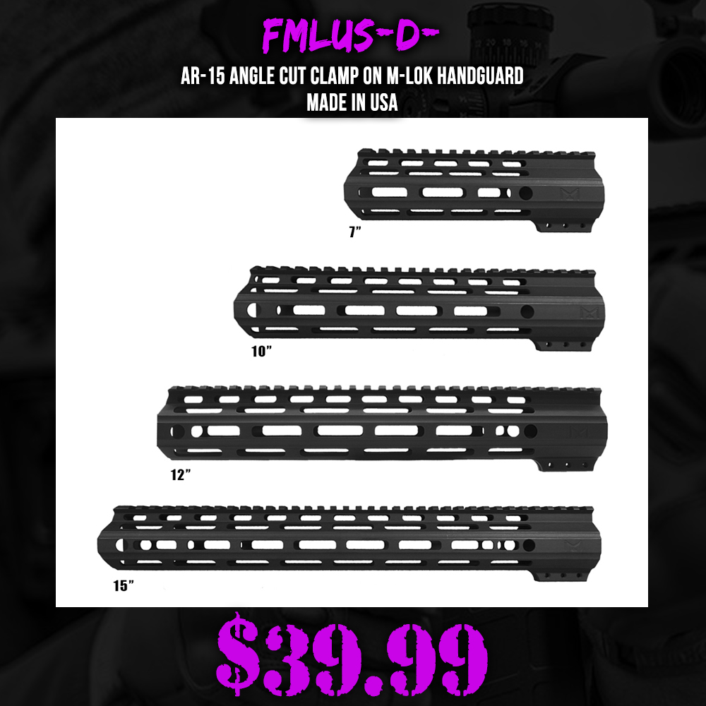 AR-15 Angle Cut Clamp on M-LOK Handguard | Made in USA AR-15 Angle Cut Clamp on M-LOK Handguard | Made in USA