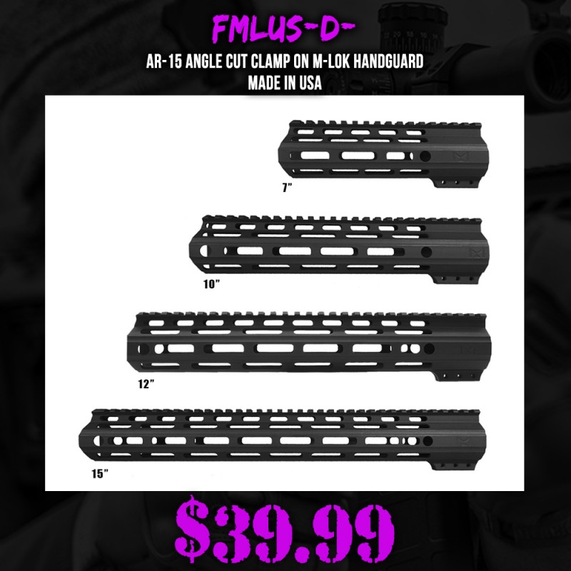 AR-15 Angle Cut Clamp on M-LOK Handguard | Made in USA AR-15 Angle Cut Clamp on M-LOK Handguard | Made in USA