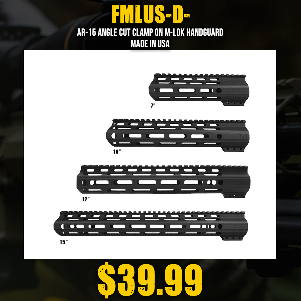AR-15 Angle Cut Clamp on M-LOK Handguard | Made in USA AR-15 Angle Cut Clamp on M-LOK Handguard | Made in USA