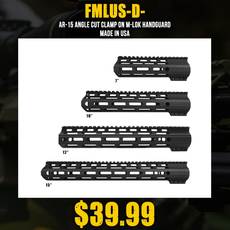 AR-15 Angle Cut Clamp on M-LOK Handguard | Made in USA AR-15 Angle Cut Clamp on M-LOK Handguard | Made in USA