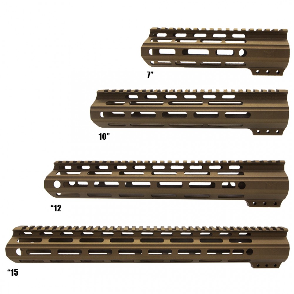 CERAKOTE BURNT BRONZE, AR-15 Handguard Muzzle Brake and Foregrip Combo  LENGTH OPTION