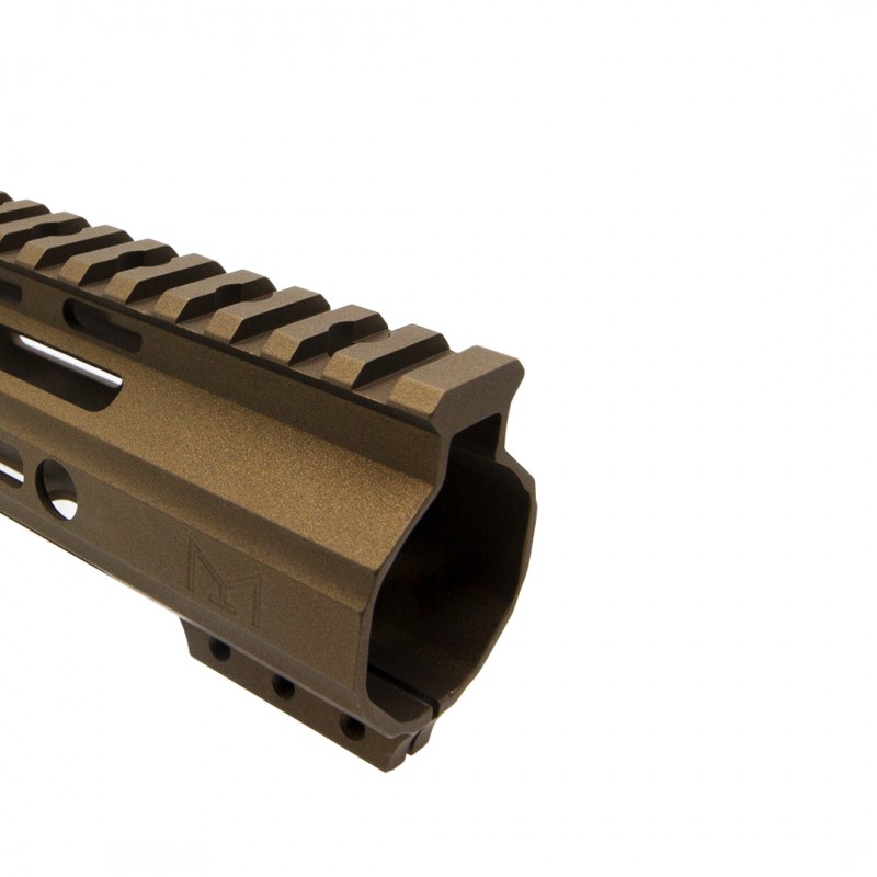 CERAKOTE BURNT BRONZE | AR-15 Angle Cut Clamp on M-LOK Handguard | Made in USA