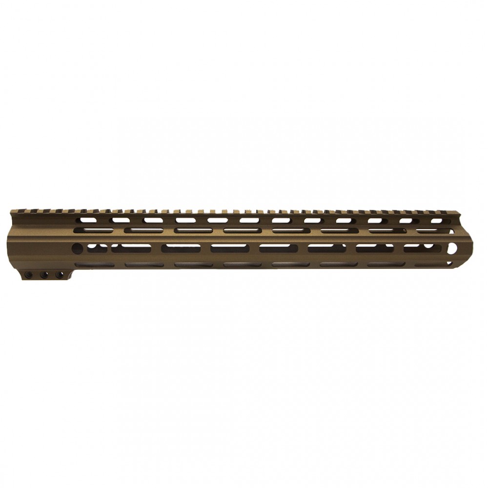 CERAKOTE BURNT BRONZE | AR-15 Angle Cut Clamp on M-LOK Handguard | Made in USA