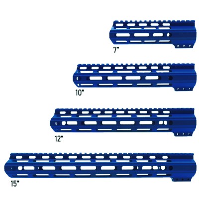 CERAKOTE BLUE FLAME | AR-15 Angle Cut Clamp on M-LOK Handguard | Made in USA