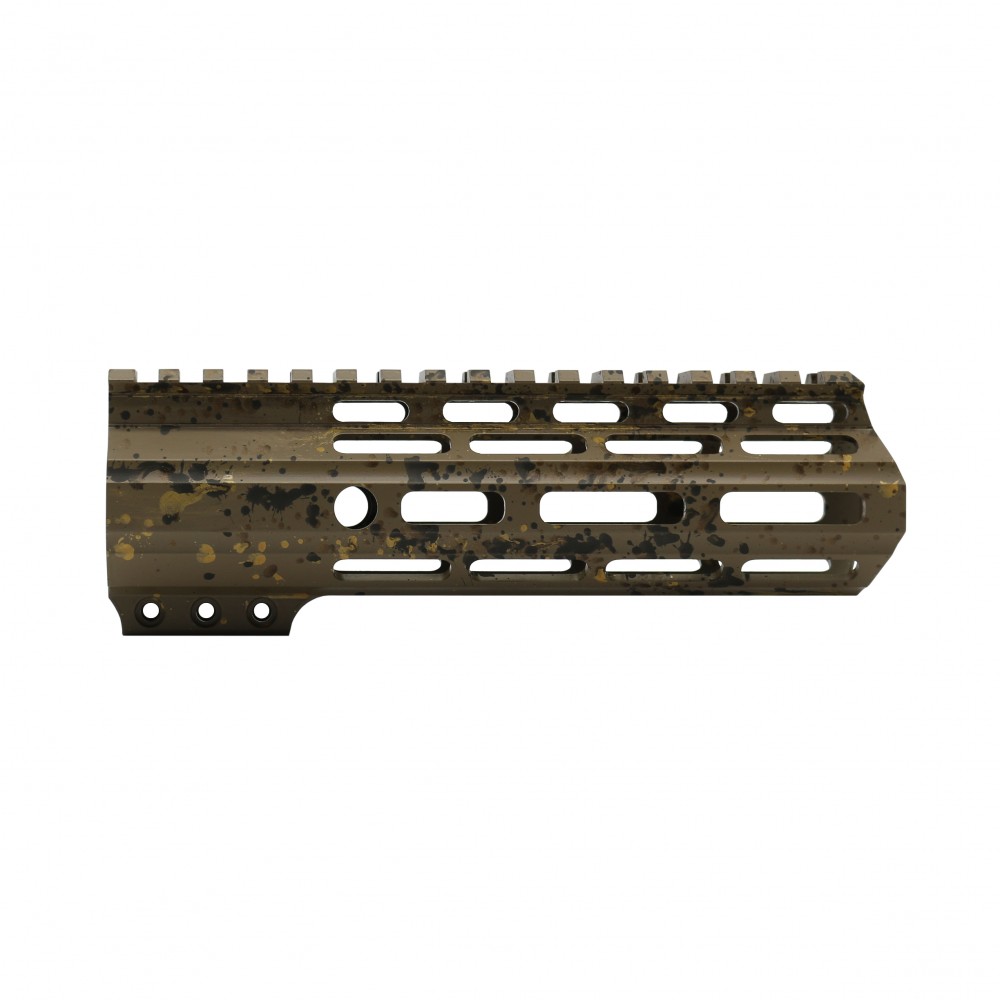 CERAKOTE SPLATTER| AR-15 ANGLE CUT CLAMP ON M-LOK HANDGUARD-BASE FDE- PATTERN-BBR-ODG-GOLD- MADE IN U.S.A