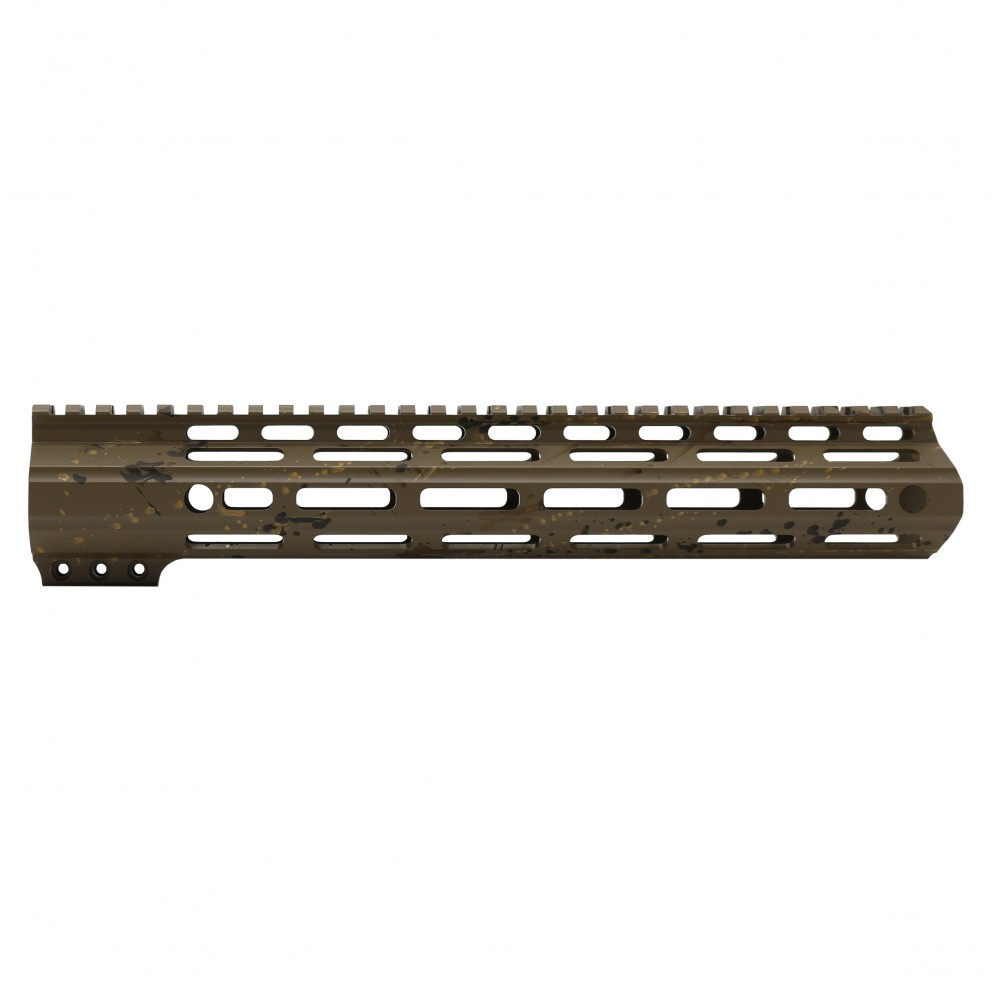 CERAKOTE SPLATTER| AR-15 ANGLE CUT CLAMP ON M-LOK HANDGUARD-BASE FDE- PATTERN-BBR-ODG-GOLD- MADE IN U.S.A