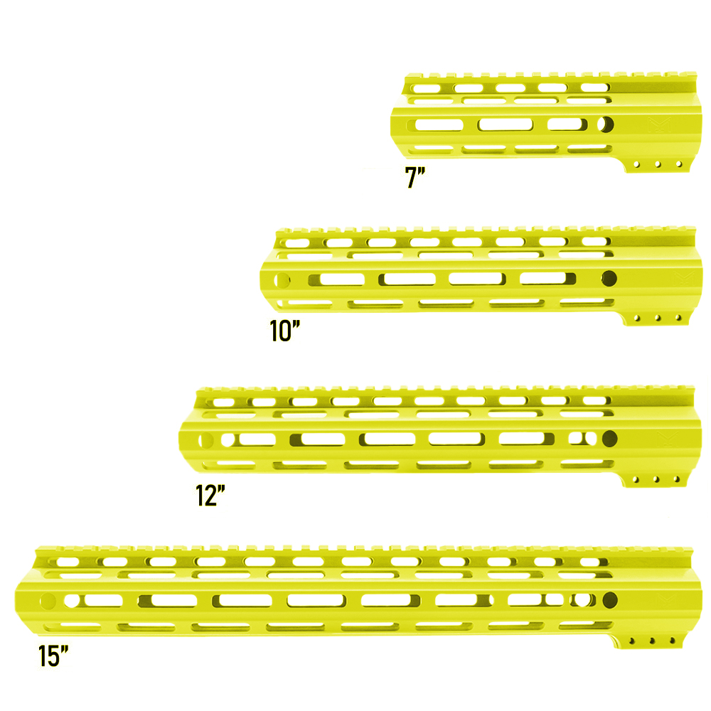 CERAKOTE LEMON ZEST | AR-15 Angle Cut Clamp on M-LOK Handguard | Made in USA