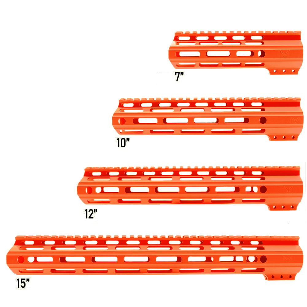 CERAKOTE ORANGE| AR-15 Angle Cut Clamp on M-LOK Handguard | Made in USA