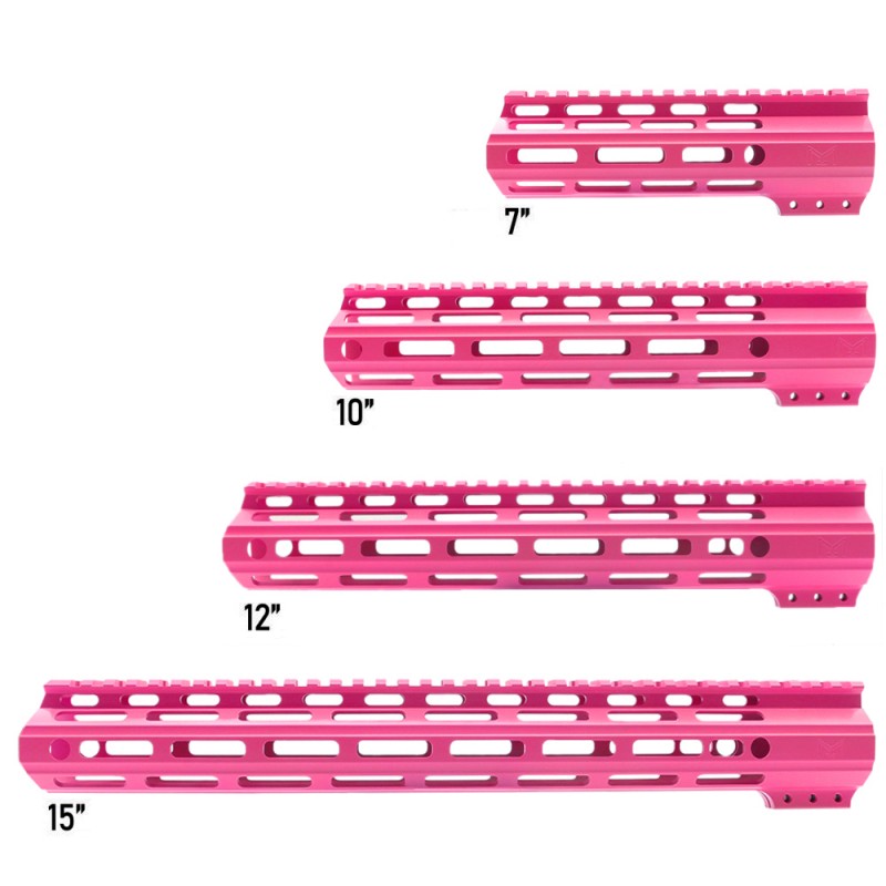 CERAKOTE PINK | AR-15 Angle Cut Clamp on M-LOK Handguard | Made in USA