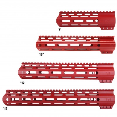 CERAKOTE RED | AR-15 Angle Cut Clamp on M-LOK Handguard | Made in USA