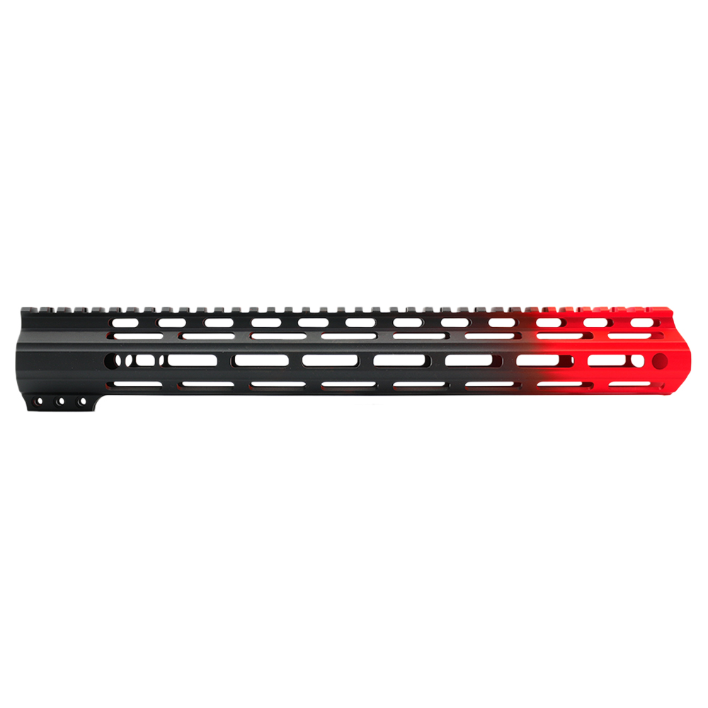 CERAKOTE GRADIENT RED| AR-15 ANGLE CUT CLAMP ON M-LOK HANDGUARD-MADE IN U.S.A