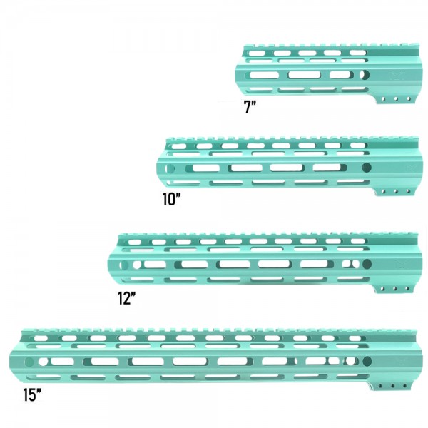 CERAKOTE ROBINS EGG | AR-15 Angle Cut Clamp on M-LOK Handguard | Made in USA CERAKOTE ROBINS EGG | AR-15 Angle Cut Clamp on M-LOK Handguard | Made in USA