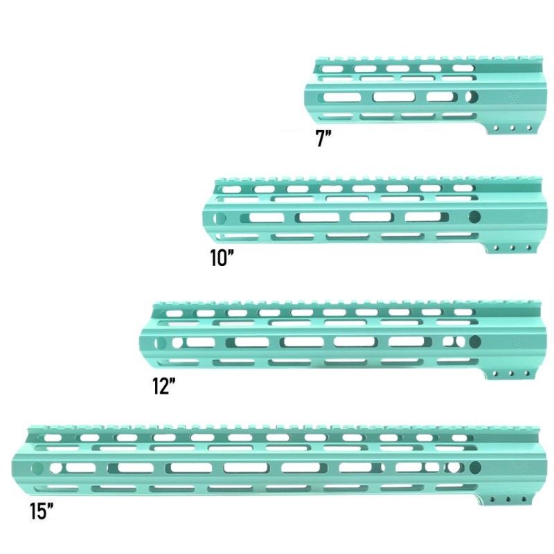 CERAKOTE ROBINS EGG | AR-15 Angle Cut Clamp on M-LOK Handguard | Made in USA