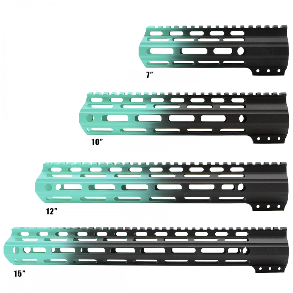 CERAKOTE GRADIENT ROBINS EGG| AR-15 ANGLE CUT CLAMP ON M-LOK HANDGUARD-MADE IN U.S.A