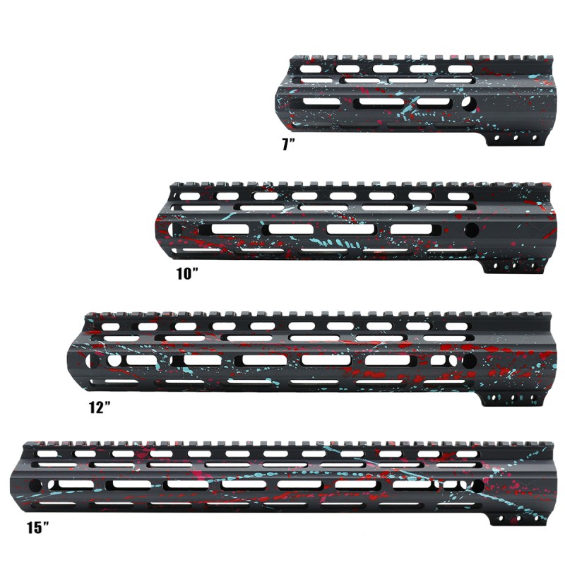 Cerakote Splatter| AR-15 Angle Cut Clamp on M-LOK Handguard-Base Sniper Gray- Pattern- Red- Pink- Robins Egg- Made in U.S.A