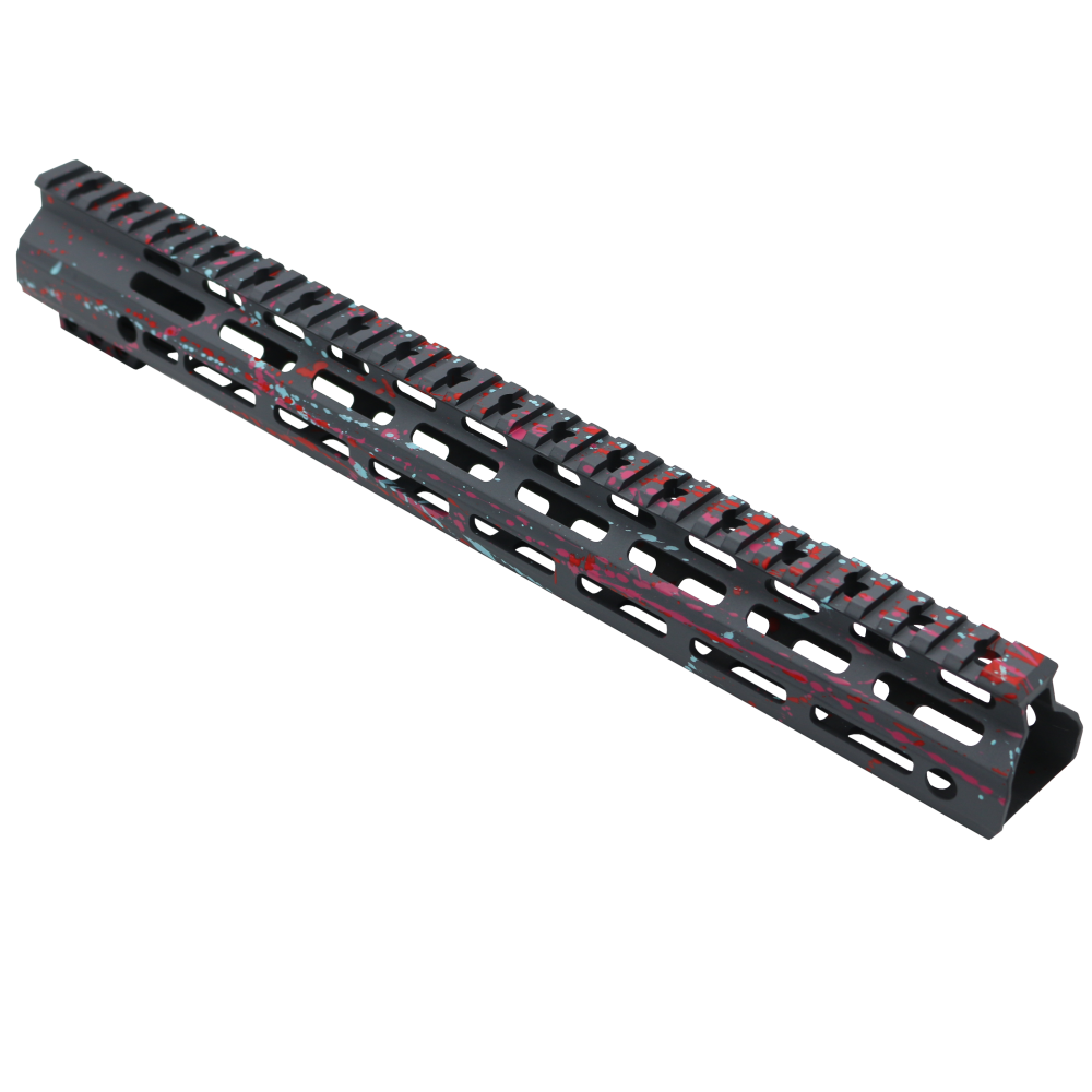 Cerakote Splatter| AR-15 Angle Cut Clamp on M-LOK Handguard-Base Sniper Gray- Pattern- Red- Pink- Robins Egg- Made in U.S.A