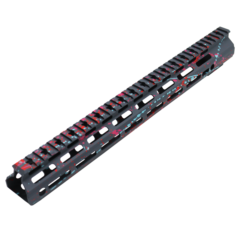 Cerakote Splatter| AR-15 Angle Cut Clamp on M-LOK Handguard-Base Sniper Gray- Pattern- Red- Pink- Robins Egg- Made in U.S.A