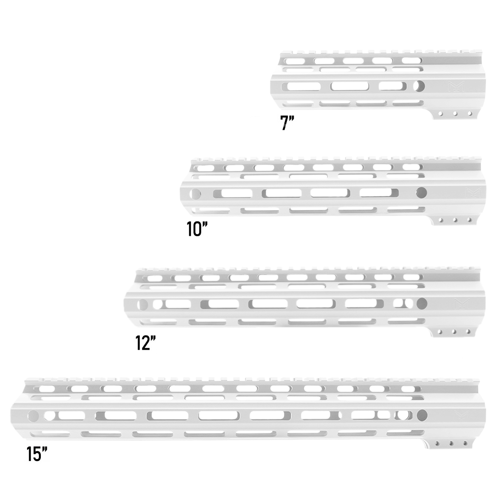 CERAKOTE White | AR-15 Angle Cut Clamp on M-LOK Handguard | Made in USA