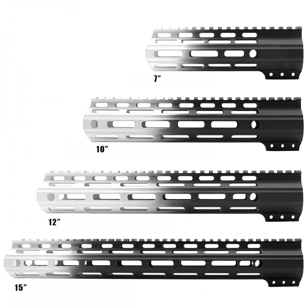 CERAKOTE GRADIENT BRIGHT WHITE| AR-15 ANGLE CUT CLAMP ON M-LOK HANDGUARD-MADE IN U.S.A