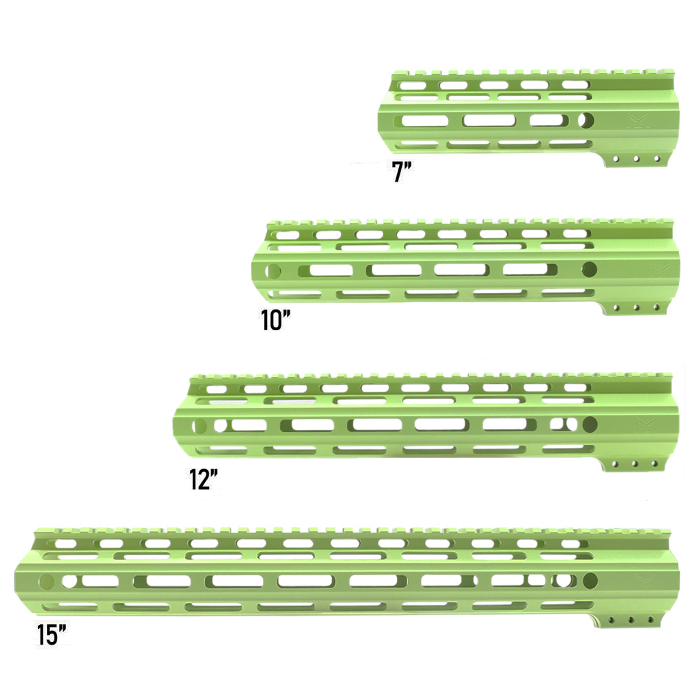 CERAKOTE ZOMBIE GREEN | AR-15 Angle Cut Clamp on M-LOK Handguard | Made in USA