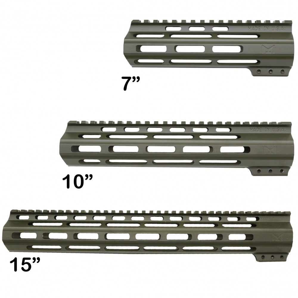 CERAKOTE OD-GREEN | AR-15 Angle Cut Clamp on M-LOK Handguard | Made in USA