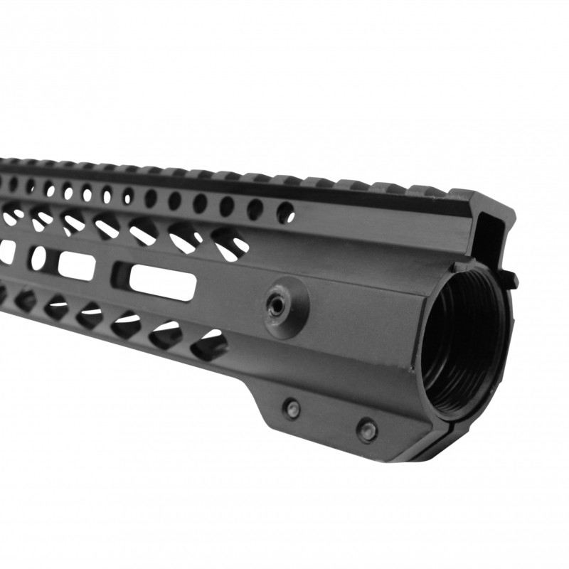 AR-15 M-LOK Super Slim Free Float Handguard with Steel Barrel Nut