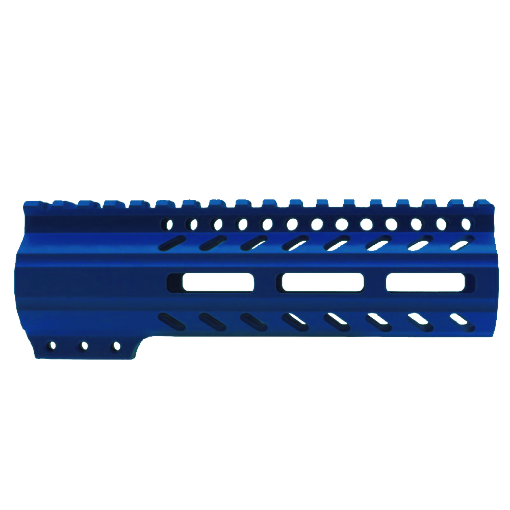 CERAKOTE BLUE FLAME | AR-15 M-LOK Super Slim Free Float Handguard with Steel Barrel Nut | Made in USA CERAKOTE BLUE FLAME | AR-15 M-LOK Super Slim Free Float Handguard with Steel Barrel Nut | Made in USA
