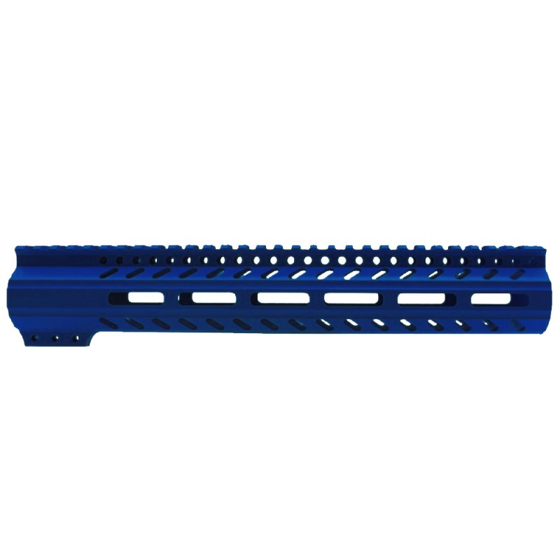 CERAKOTE BLUE FLAME | AR-15 M-LOK Super Slim Free Float Handguard with Steel Barrel Nut | Made in USA CERAKOTE BLUE FLAME | AR-15 M-LOK Super Slim Free Float Handguard with Steel Barrel Nut | Made in USA
