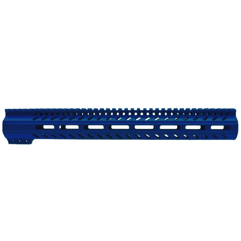 CERAKOTE BLUE FLAME | AR-15 M-LOK Super Slim Free Float Handguard with Steel Barrel Nut | Made in USA CERAKOTE BLUE FLAME | AR-15 M-LOK Super Slim Free Float Handguard with Steel Barrel Nut | Made in USA