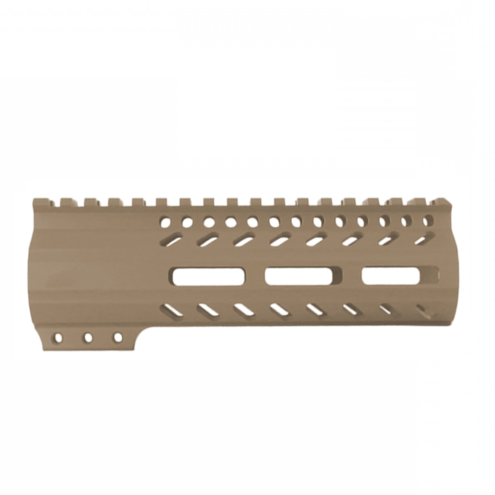 CERAKOTE FDE | AR-15 M-LOK Super Slim Free Float Handguard with Steel Barrel Nut | Made in USA