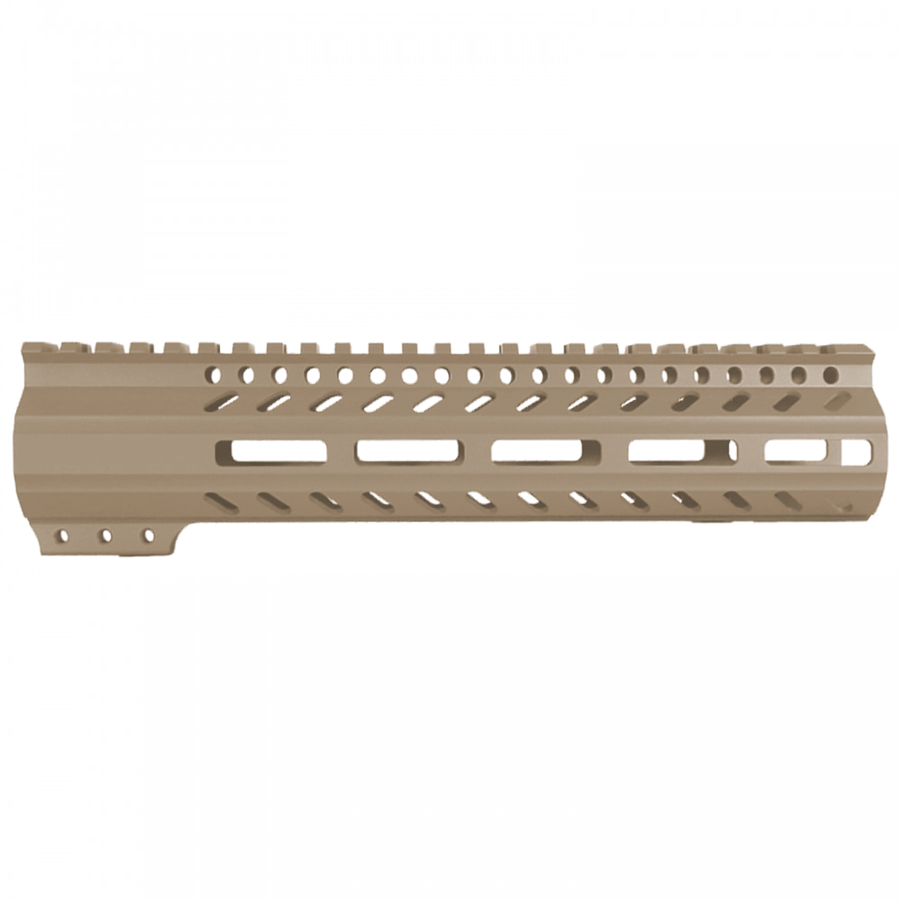 CERAKOTE FDE | AR-15 M-LOK Super Slim Free Float Handguard with Steel Barrel Nut | Made in USA