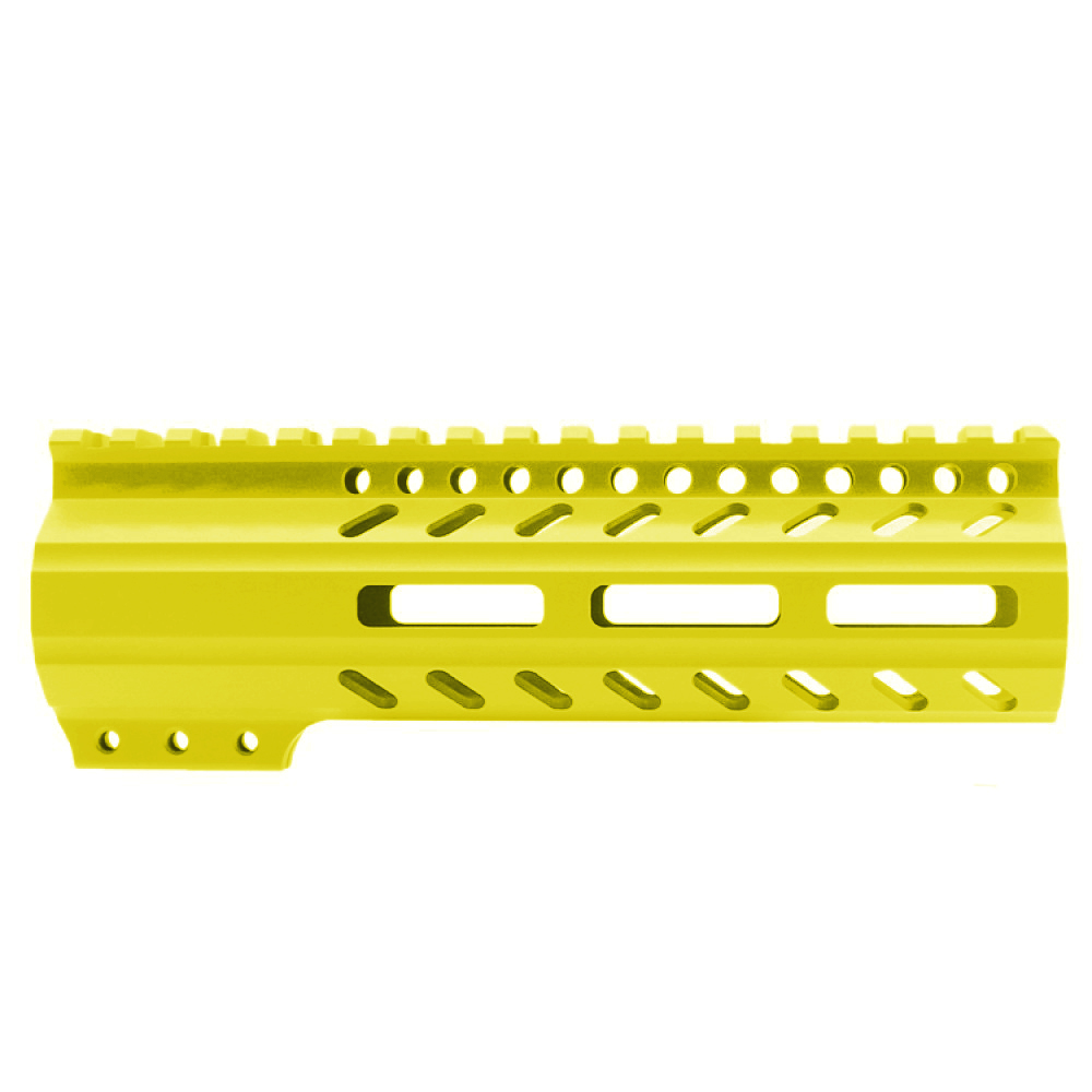 CERAKOTE LEMON ZEST | AR-15 M-LOK Super Slim Free Float Handguard with Steel Barrel Nut | Made in USA