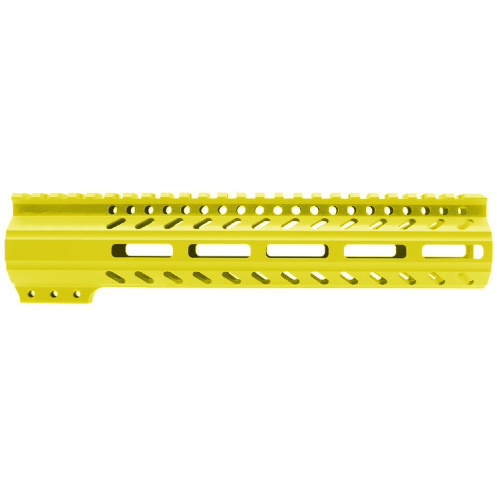 CERAKOTE LEMON ZEST | AR-15 M-LOK Super Slim Free Float Handguard with Steel Barrel Nut | Made in USA