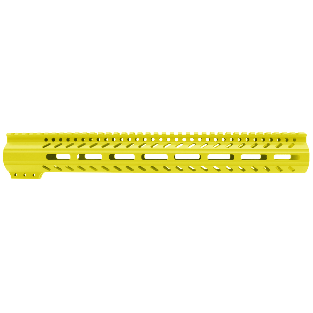 CERAKOTE LEMON ZEST | AR-15 M-LOK Super Slim Free Float Handguard with Steel Barrel Nut | Made in USA