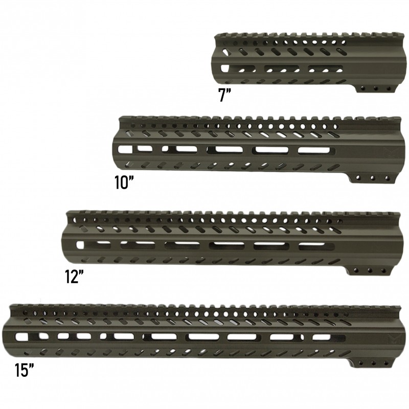 CERAKOTE ODG | AR-15 M-LOK Super Slim Free Float Handguard with Steel Barrel Nut | Made in USA