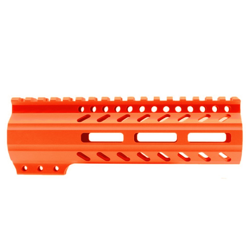 CERAKOTE Orange| AR-15 M-LOK Super Slim Free Float Handguard with Steel Barrel Nut | Made in USA