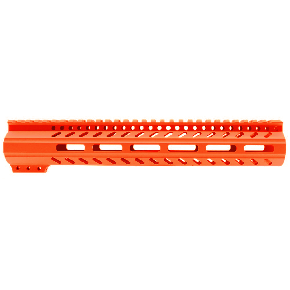 CERAKOTE Orange| AR-15 M-LOK Super Slim Free Float Handguard with Steel Barrel Nut | Made in USA