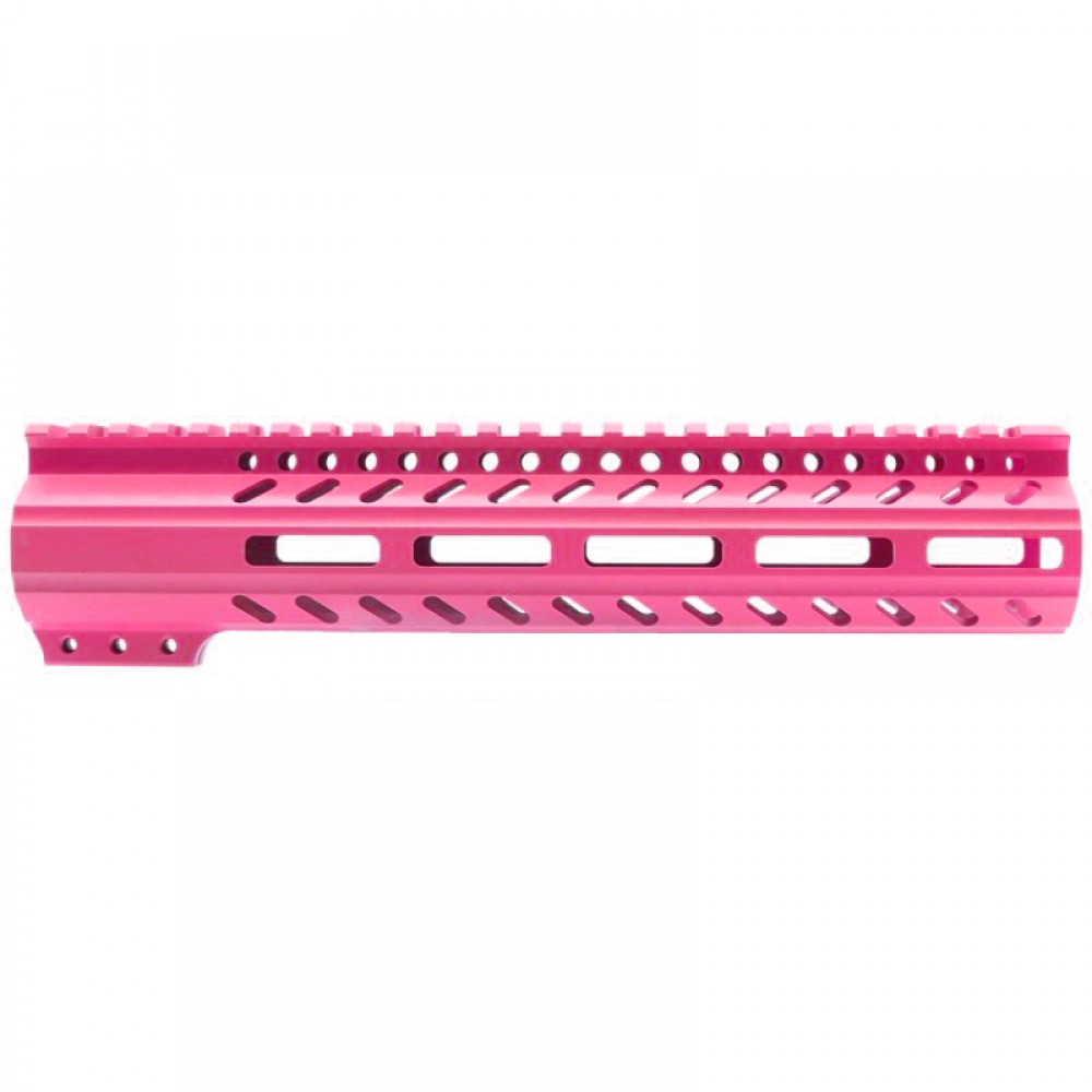 CERAKOTE PINK | AR-15 M-LOK Super Slim Free Float Handguard with Steel Barrel Nut | Made in USA