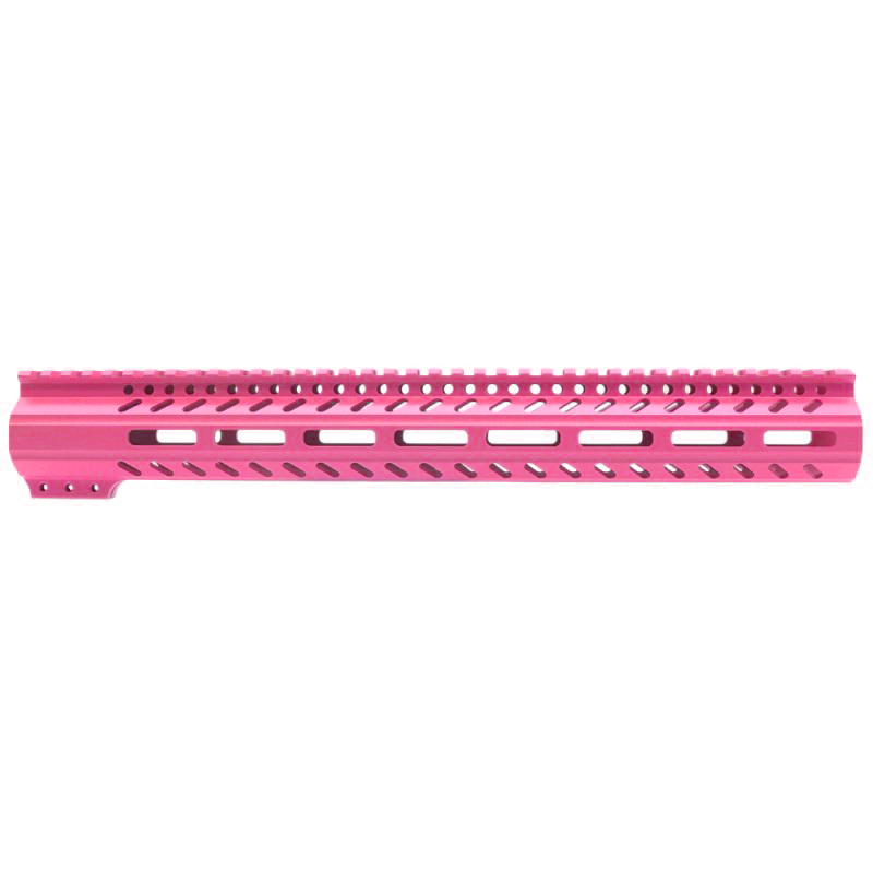 CERAKOTE PINK | AR-15 M-LOK Super Slim Free Float Handguard with Steel Barrel Nut | Made in USA