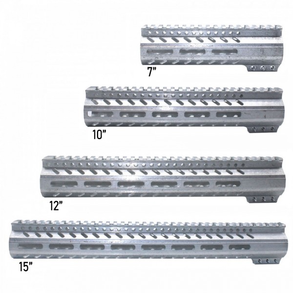 AR-15 M-LOK Super Slim Free Float Handguard - RAW | Made in USA AR-15 M-LOK Super Slim Free Float Handguard - RAW | Made in USA