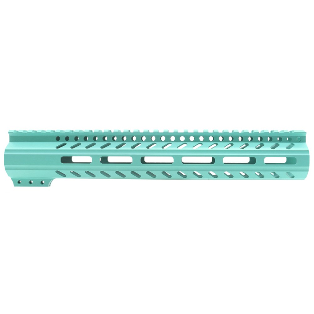 CERAKOTE ROBINS EGG  | AR-15 M-LOK Super Slim Free Float Handguard with Steel Barrel Nut | Made in USA