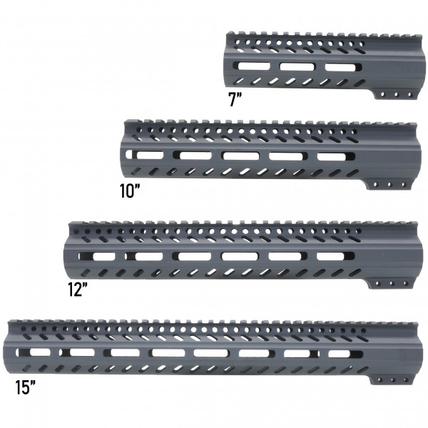 CERAKOTE SNIPER GRAY | AR-15 M-LOK Super Slim Free Float Handguard with Steel Barrel Nut | Made in USA CERAKOTE SNIPER GRAY | AR-15 M-LOK Super Slim Free Float Handguard with Steel Barrel Nut | Made in USA