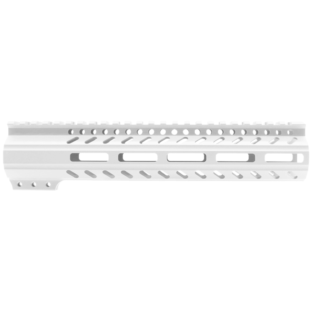 CERAKOTE White| AR-15 M-LOK Super Slim Free Float Handguard with Steel Barrel Nut | Made in USA