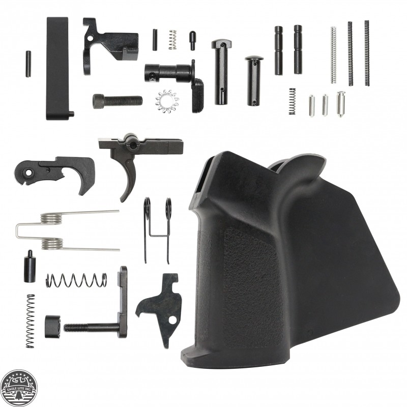 AR-15 Lower Receiver Parts Kit W/ Strike Industries Simple Featureless Grip